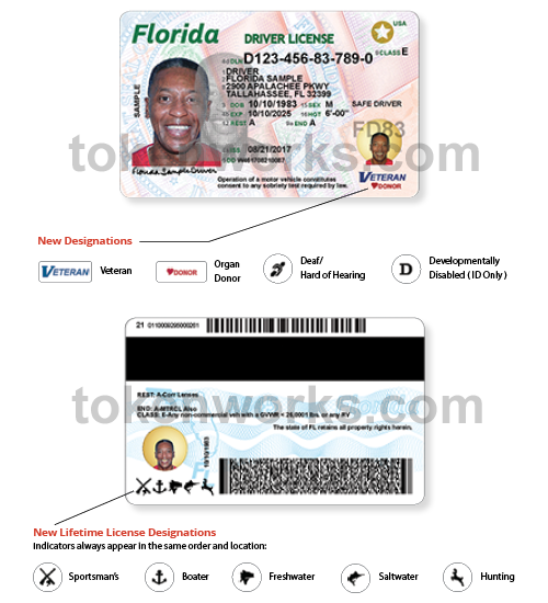 Florida driver's license designations