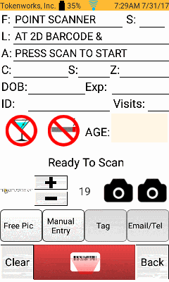 ID Scanner Manual Entry Feature Interface