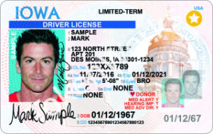 Iowa New Driver's License